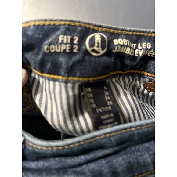 Lands End Womens Petite Bootcut Leg Jeans Fit 2 Size 6 Denim Cowgirl Western Ro - Picture 5 of 13